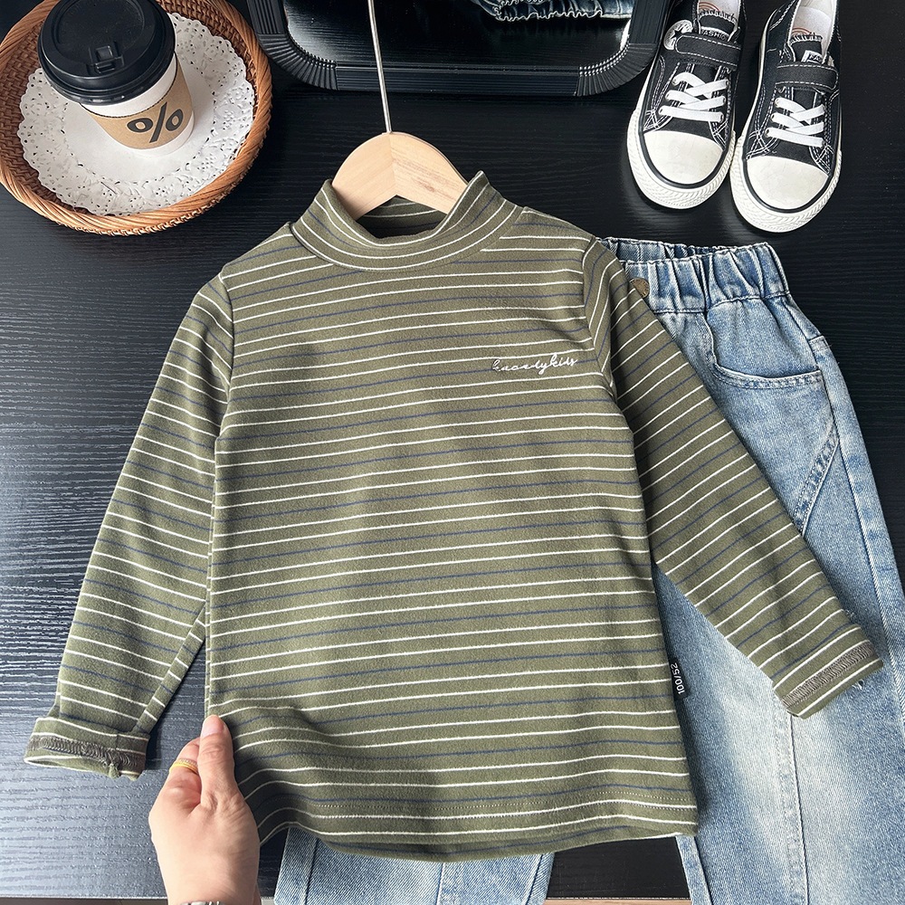 Áo giữ nhiệt cổ cao, áo thun cotton dài tay cho bé trai bé gái ấm áp KACADY NUGGAP