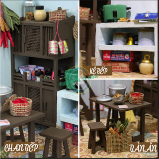 Mô hình gỗ lắp ráp DIY- BẾP CỦA MẸ -MÃ SP: TX02 (Sản phẩm chưa kèm keo)
