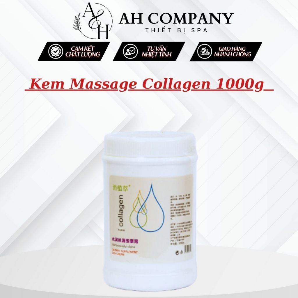 Kem Massage Da Mặt, Kem Massage Collagen Không Gây Bết Rít Giúp Dưỡng Da Tươi Trẻ, Khoẻ Mạnh, Hũ 500g, 1000g
