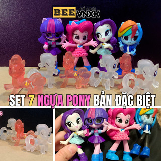 Set 1 Búp bê Pony và 6 Ngựa Hasbro mini phiên bản đặc biệt - Đồ chơi BEE VNXK