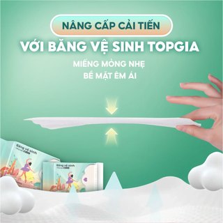 Băng vệ sinh hàng ngày Topgia siêu mỏng thoáng khí êm ái dùng hằng ngày thoải mái