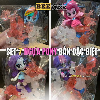 Set 1 Búp bê Pony và 6 Ngựa Hasbro mini phiên bản đặc biệt - Đồ chơi BEE VNXK