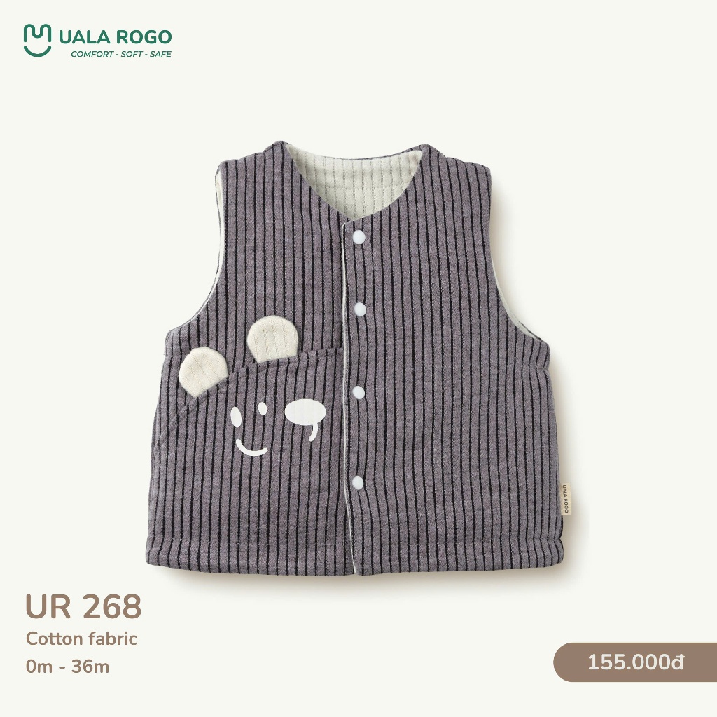 (3-14kg, 0-24M) Áo Gile Uala Cho Bé Hoạ Tiết Đáng Yêu UR3650 UR254 UR248 UR3804