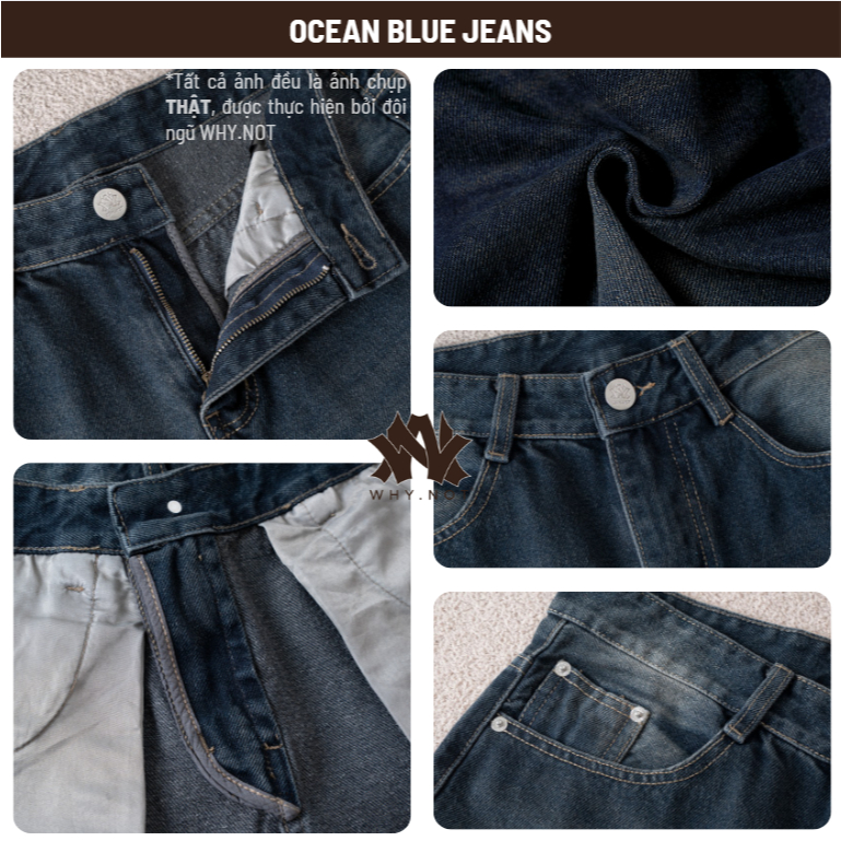 [ĐỨC THUẬN x WHY.NOT] Quần Jean Nam Retro Blue Jeans WHY NOT - Quần Jeans Nam Ống Rộng Dáng Regular