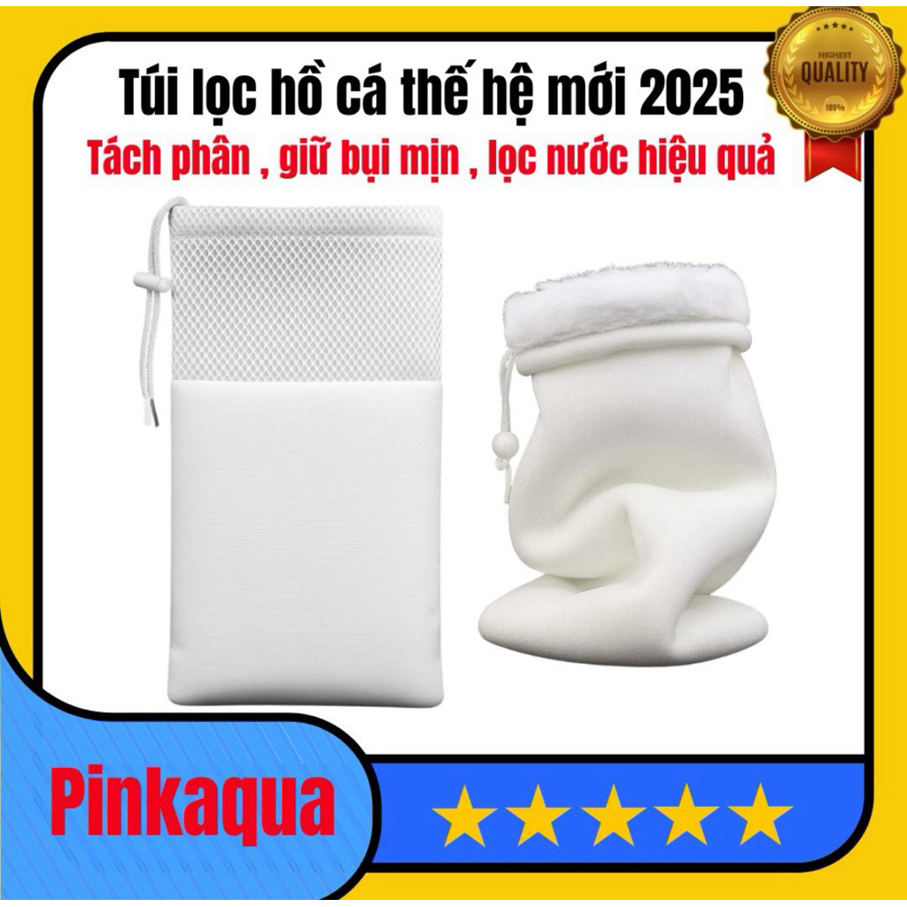 (Tặng quà theo phân loại)(Sp shop chuyên sỉ)Túi lọc hồ cá 3 lớp thế hệ mới 2025 giúp giữ phân bụi mịn ,cặn hồ cá
