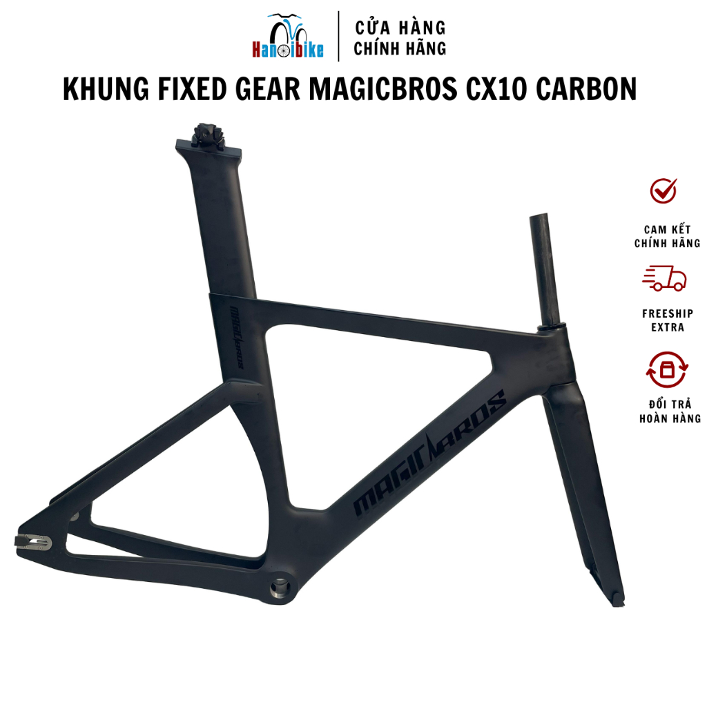 Khung xe đạp Fixed gear Magicbros CX10 carbon | Shopee Việt Nam