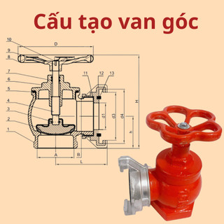 {có kiểm định}Combo 3 món gồm lăng phun, cuộn vòi, van góc đường kính D50-D65 dùng để phun nước PCCC