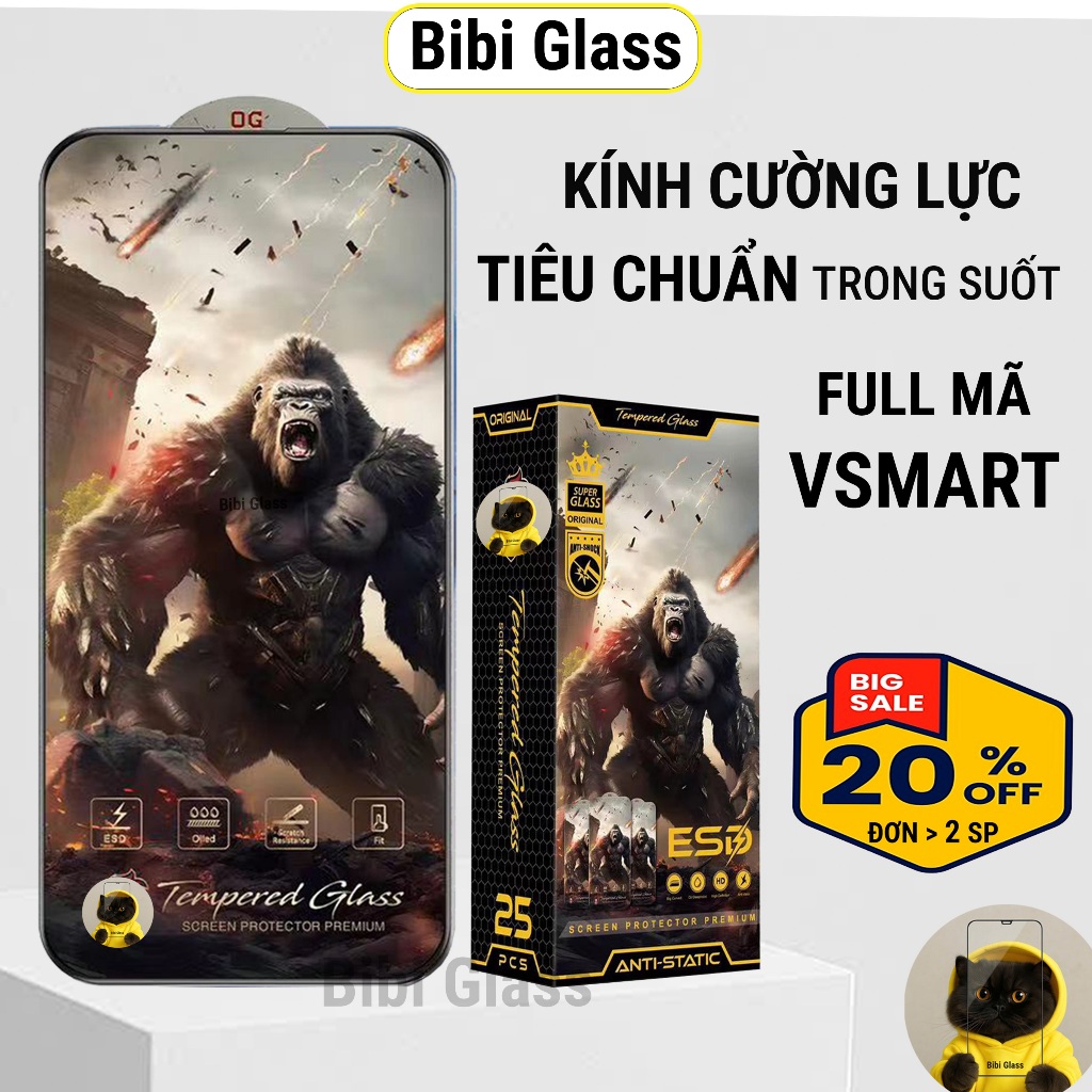 Kính cường lực Vsmart Joy, Live, Aris, Active, Star 3 4 5 cao cấp thế hệ mới full màn miếng dán bảo vệ màn hình