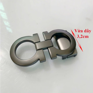 Mặt khoá thắt lưng nam bấm lỗ bản 3,2cm không kèm dây thatlungvidanamnu
