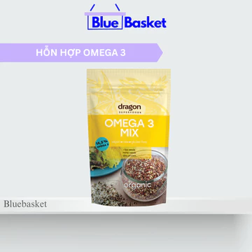 Hỗn Hợp Omega 3 Mix Hữu Cơ 200G Dragon Foods Hạt Lanh, Hạt Gai Dầu, Protein Hạt Chia Hỗ Trợ Tim Mạch và Sức Khỏe Làn Da