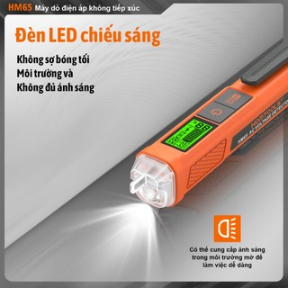 Homtools HM65 Máy kiểm tra điện áp 12-1000V Máy kiểm tra điện áp AC kỹ thuật số không tiếp xúc với màn hình LCD NCV