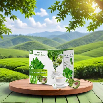 Trà Atiso cần tây túi lọc - Vườn Nhà Đà Lạt - Nguyên chất 100% - Hộp 30 túi