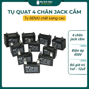 Tụ quạt 4 chân cắm jack 1uF - 12uF 450VAC CBB61 chất lượng cao