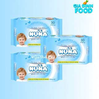 Khăn Ướt Em Bé NUNA 30 Tờ - Không Mùi Cao Cấp- Khăn Ướt Nuna Du Lịch mềm mại, An Toàn