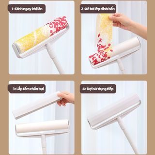 Combo 2 Lõi Loại Dày 60 Lớp, Lõi Cây Lăn Bụi Quần Áo ,lăn tóc dính, lăn bụi thảm, dọn sạch lông thú cưng