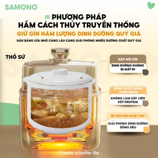 Thố Sứ Nồi Nấu Chậm Samono SW-SC10 dung tích 1 Lít - thố lẻ thay thế