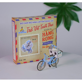 Mô hình gỗ lắp ráp DIY- Thế Giới Tí Hon -Hàng Rong- XE KẸO KÉO - HR03 (Sản phẩm chưa kèm keo)