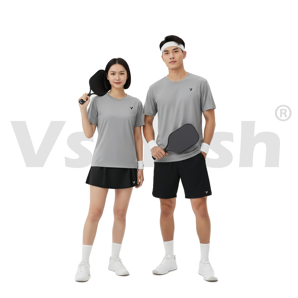Áo Thun Thể Thao Nam Nữ TRƠN Vsmash Sportwear, Vải Nhanh Khô Thấm Hút Tốt ,Đồ Tập Gym Cầu Lông Đá Banh Pickleball Tennis
