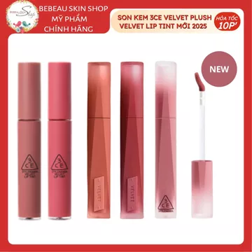Son Kem 3ce Velvet Lip Tint Plush Mới Child Like Taupe Speak Up Daffodil Bitter Hour - Bebeau
