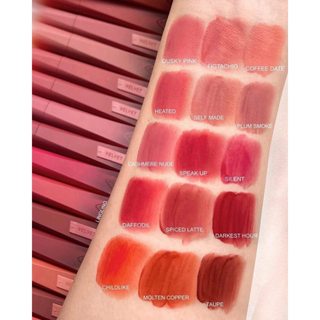Son Kem 3ce Velvet Lip Tint Plush Mới Child Like Taupe Speak Up Daffodil Bitter Hour - Bebeau