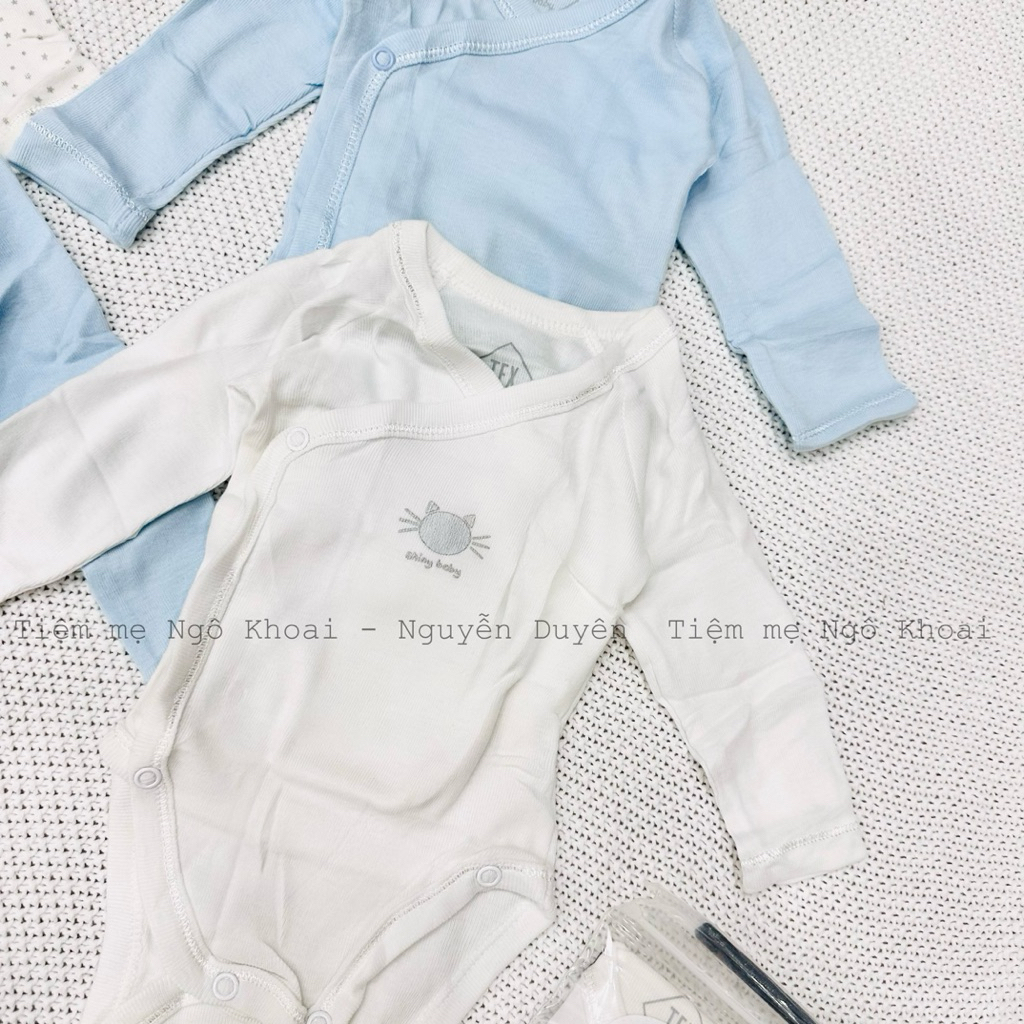 [MD163] Set 4 body TEX cài chéo kimono chất liệu cotton mềm mát cho bé yêu