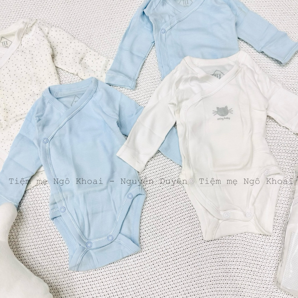 [MD163] Set 4 body TEX cài chéo kimono chất liệu cotton mềm mát cho bé yêu