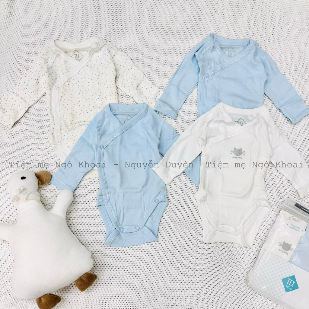 [MD163] Set 4 body TEX cài chéo kimono chất liệu cotton mềm mát cho bé yêu