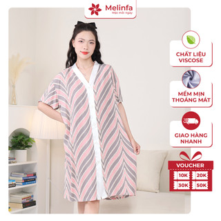 [XẢ KHO GIÁ SỐC] Váy đầm ngủ nữ cài khuy  ngắn tay dễ thương dáng suông bigsize mặc nhà mã MEV0566
