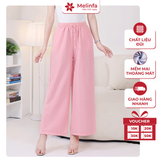 [XẢ KHO GIÁ SỐC] Quần dài ống rộng, ông suông nữ chất liệu đũi (lanh) vân mây mềm mịn thoáng mát mã MEQ0542