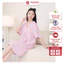 Váy đầm ngủ Pijama ngắn tay, cài cúc mặc nhà vải Viscose mềm mại thoáng mát MEV0575
