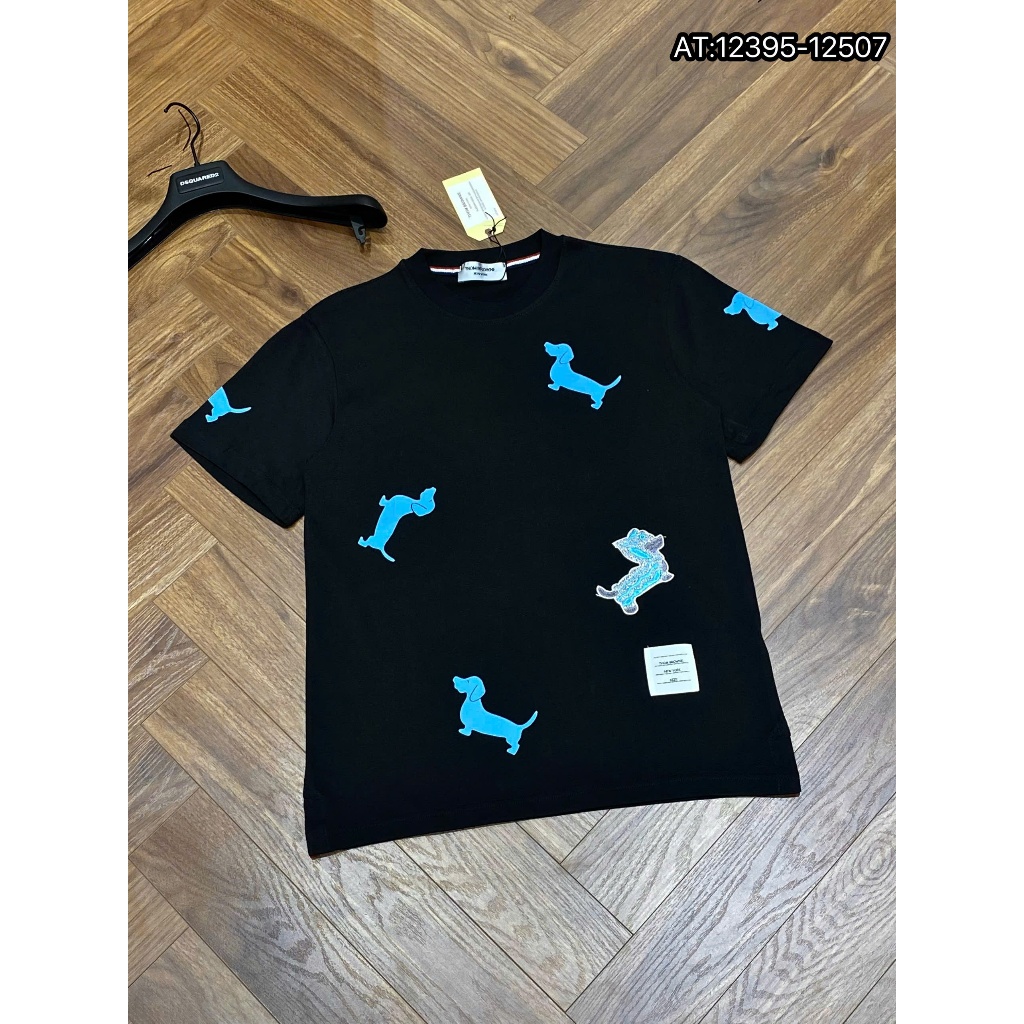 ÁO thun nam cổ tròn họa tiết thêu tay ngắn phong cách trẻ trung chuẩn from
