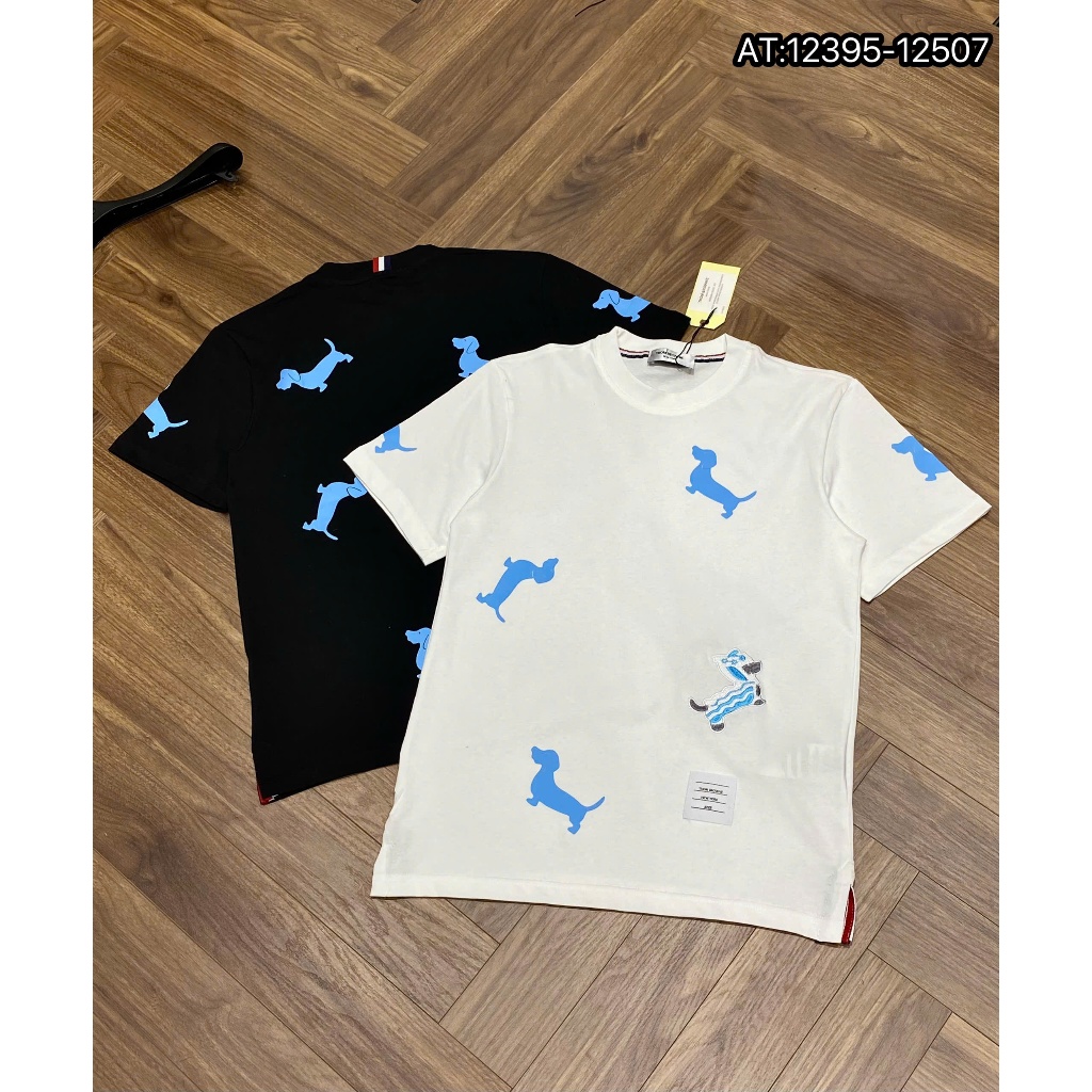 ÁO thun nam cổ tròn họa tiết thêu tay ngắn phong cách trẻ trung chuẩn from