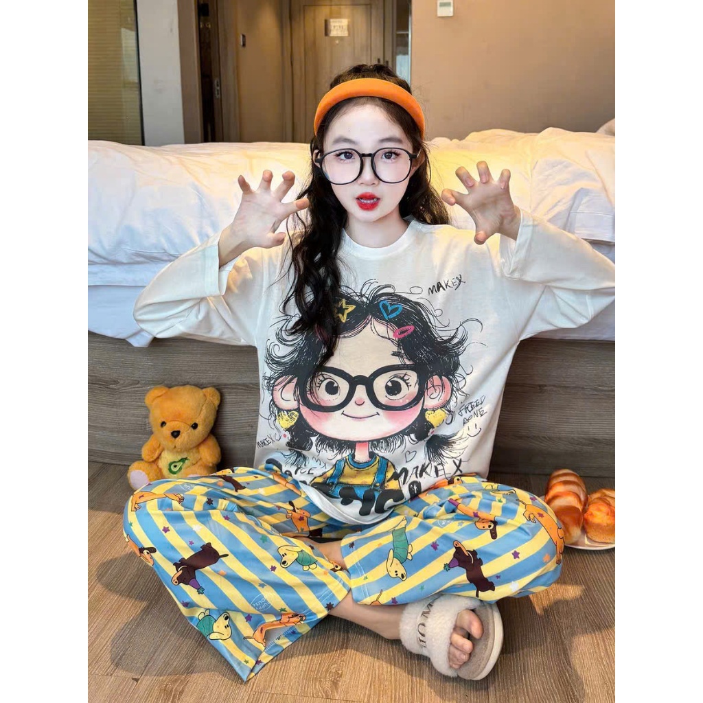 Sét Bộ mùa Thu bé gái mẫu dài tay 14- 43kg 4 màu quần áo học sinh cấp 1.2