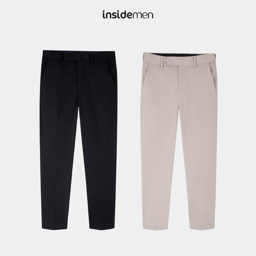 Quần Âu Nam Lamode công sở sinh viên Dáng Cropped màu đen - be LTR0020S0E