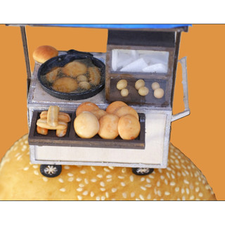 Mô hình gỗ tự lắp ráp DIY- Thế Giới Tí Hon- Hàng Rong- XE BÁNH BÒ BÁNH TIÊU - HR07 (Sản phẩm không kèm keo)
