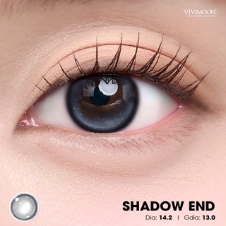 Lens cận khóa ẩm VIVIMOON màu xám khói Shadow End, kính áp tròng hạn sử dụng 1 tháng