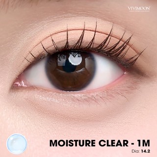 Lens cận khóa ẩm VIVIMOON màu trong suốt tự nhiên Moisture Clear, kính áp tròng hạn sử dụng 1 tháng
