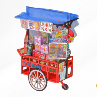 Mô hình gỗ tự lắp ráp DIY- Thế Giới Tí Hon- Hàng Rong- XE BÁN ĐỒ CHƠI - HR10 (Sản phẩm chưa kèm keo)