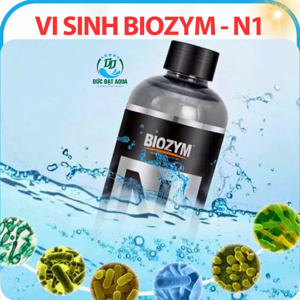 Vi Sinh sống. Biozym N1, 500ml- 1000ml Phân Hủy Amoniac, làm trong Nước, giảm mùi hôi tanh Thủy Sinh 3