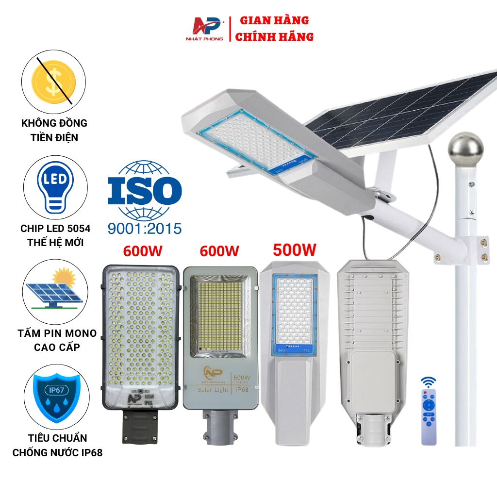 Đèn năng lượng mặt trời phi thuyền NP NHẬT PHONG công suất 400w,500w,600w vỏ nhôm nguyên khối bảo hành 2 năm
