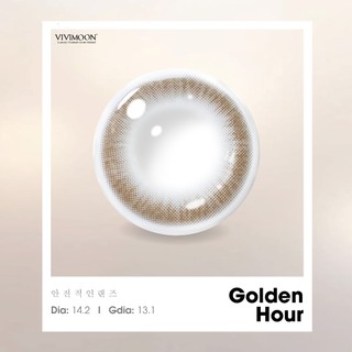 Lens cận khóa ẩm VIVIMOON màu nâu tự nhiên Golden Hour, kính áp tròng hạn sử dụng 1 tháng