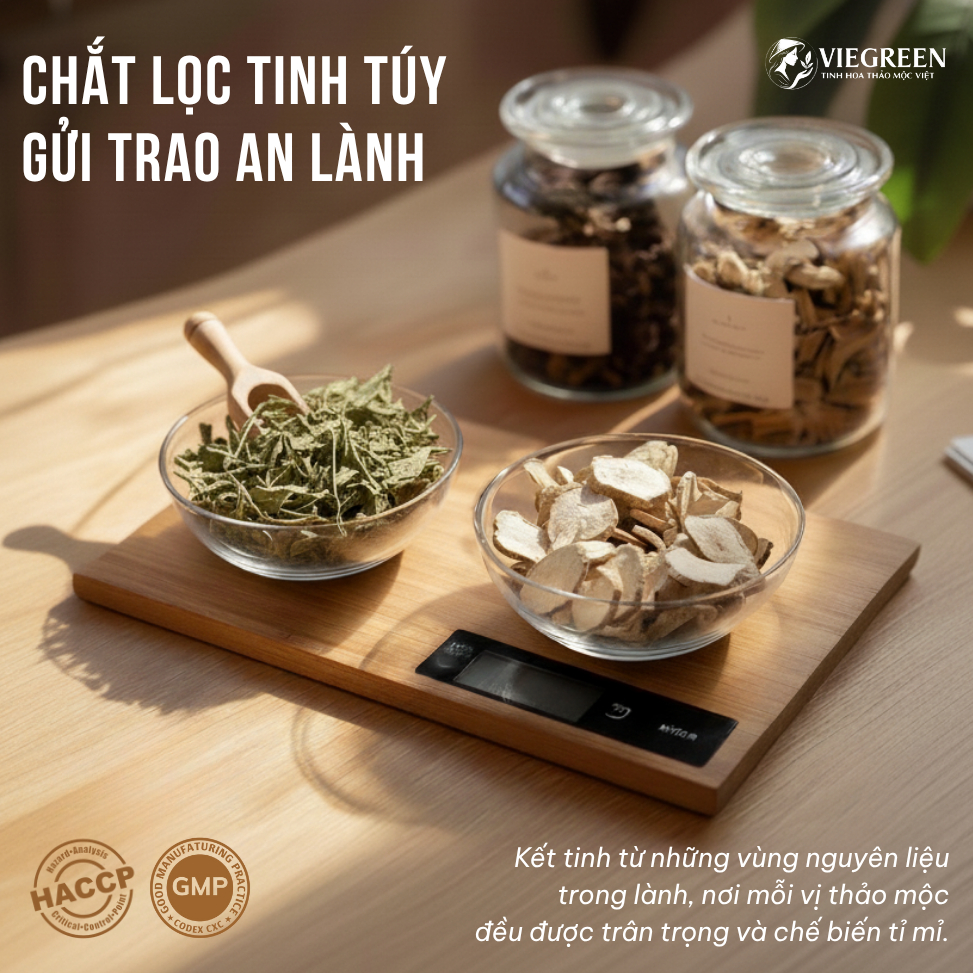 Combo 2 Trà Túi Lọc Sâm Tố Nữ + Đinh Lăng VIEGREEN 30x5g + 50x3g, GMP HACCP
