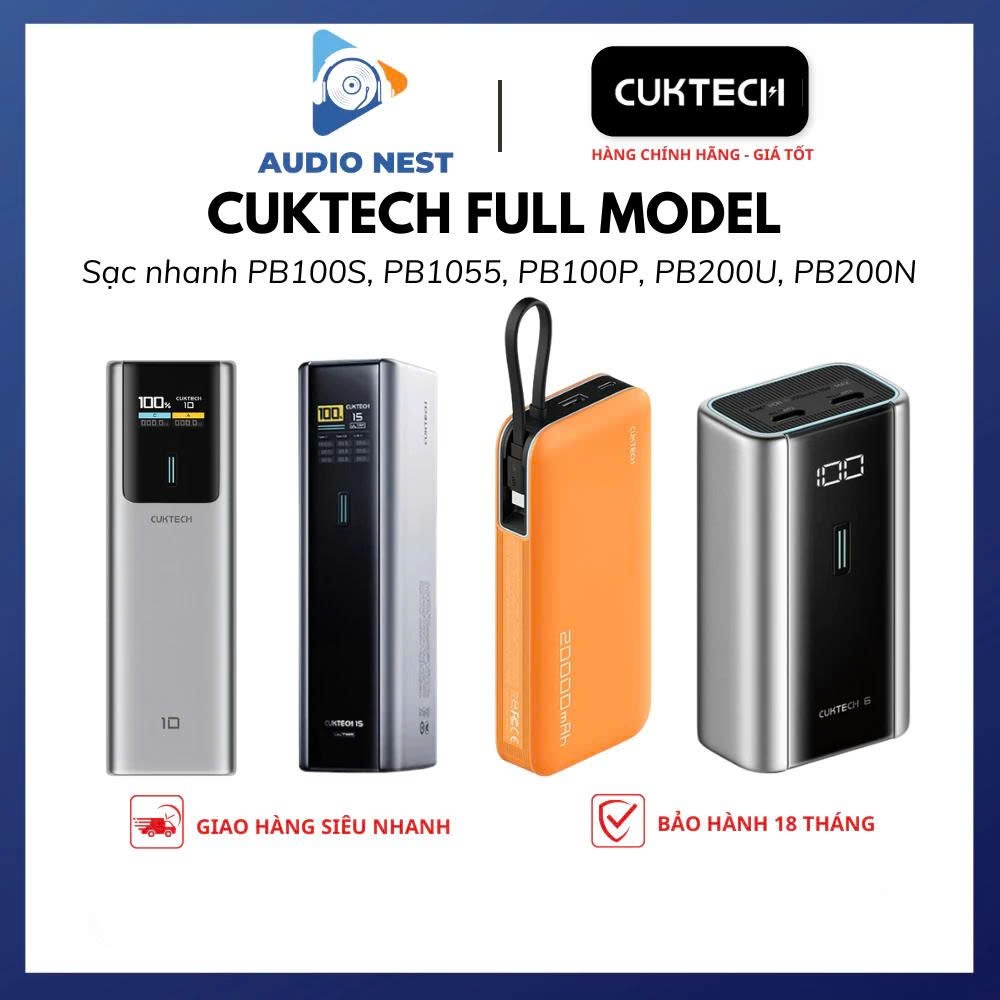 Sạc Cuktech PB100 PB100S PB1055 PB100P PB150P PB150S LPB200NL PB200N PB200 PB200U - Bảo Hành 18 Tháng | BigBuy360 - bigbuy360.vn