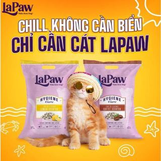 [Hỏa Tốc] Cát vệ sinh đất sét than hoạt tính LAPAW 8L - Túi 4kg