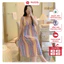Váy ngủ có đệm hai dây nữ chất vải Cotton lụa tự nhiên thoáng mát dáng chữ A mã VAV0515