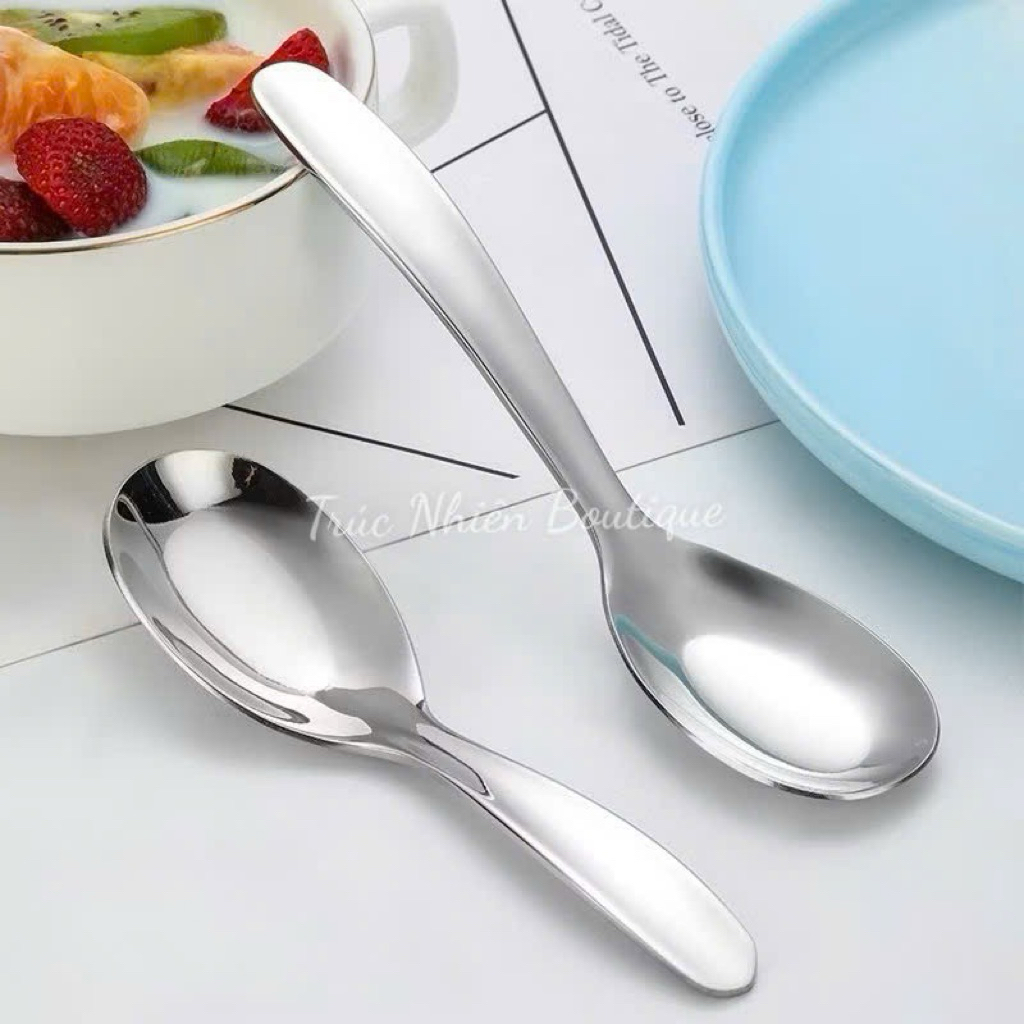 Muỗng inox 316L cao cấp sáng bóng cho bé muỗng ngắn -T84