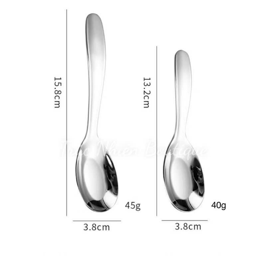Muỗng inox 316L cao cấp sáng bóng cho bé muỗng ngắn -T84