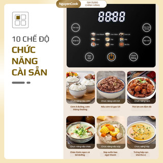 [INOX 304 - 3L] Nồi Cơm Điện Đa Năng Snapbee RC3000 – Lòng Vân Lục Giác, Tách Đường, 10+ Chế Độ Nấu