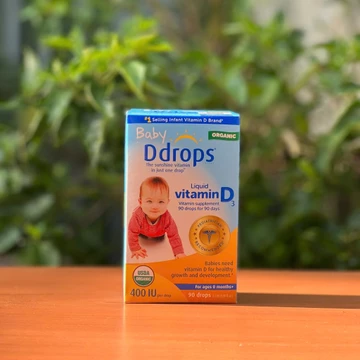 [NHẬP KHẨU CHÍNH NGẠCH] Vitamin D3 cho bé Baby Ddrops Liquid Vitamin D3 400 IU 90 giọt