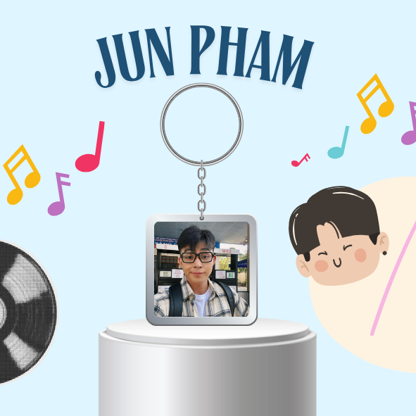 Móc khoá nhựa/Keyring ca sĩ/ diễn viên Jun Phạm - Gia Đình Haha- Anh trai vượt ngàn chông gai